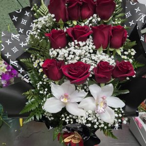 Roses and orchid